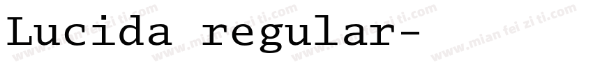 Lucida regular字体转换